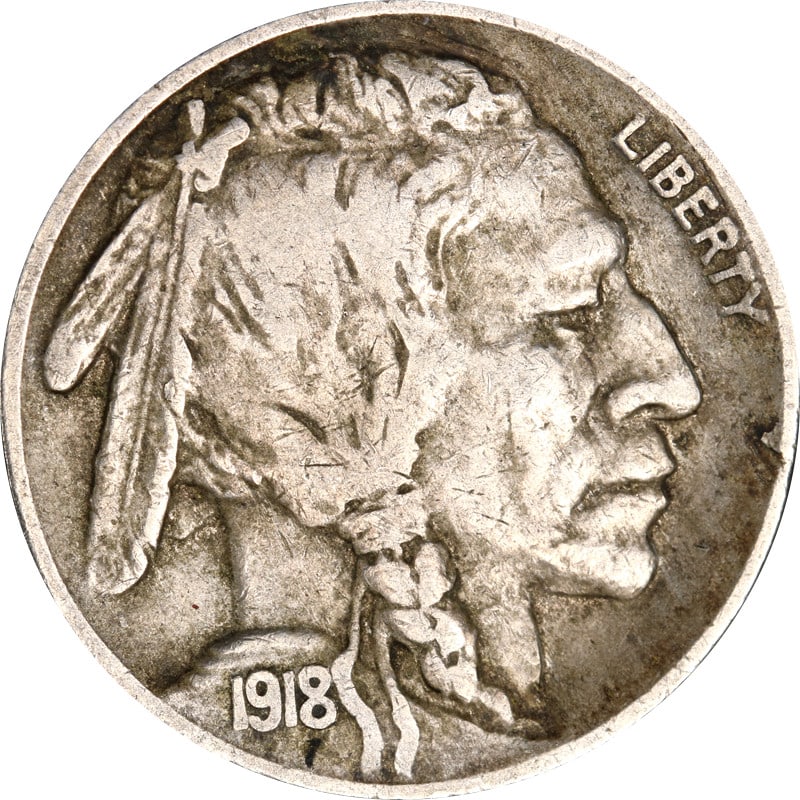 1918-S Buffalo Nickel Circulated Nickel Choice+ (1 of 2)