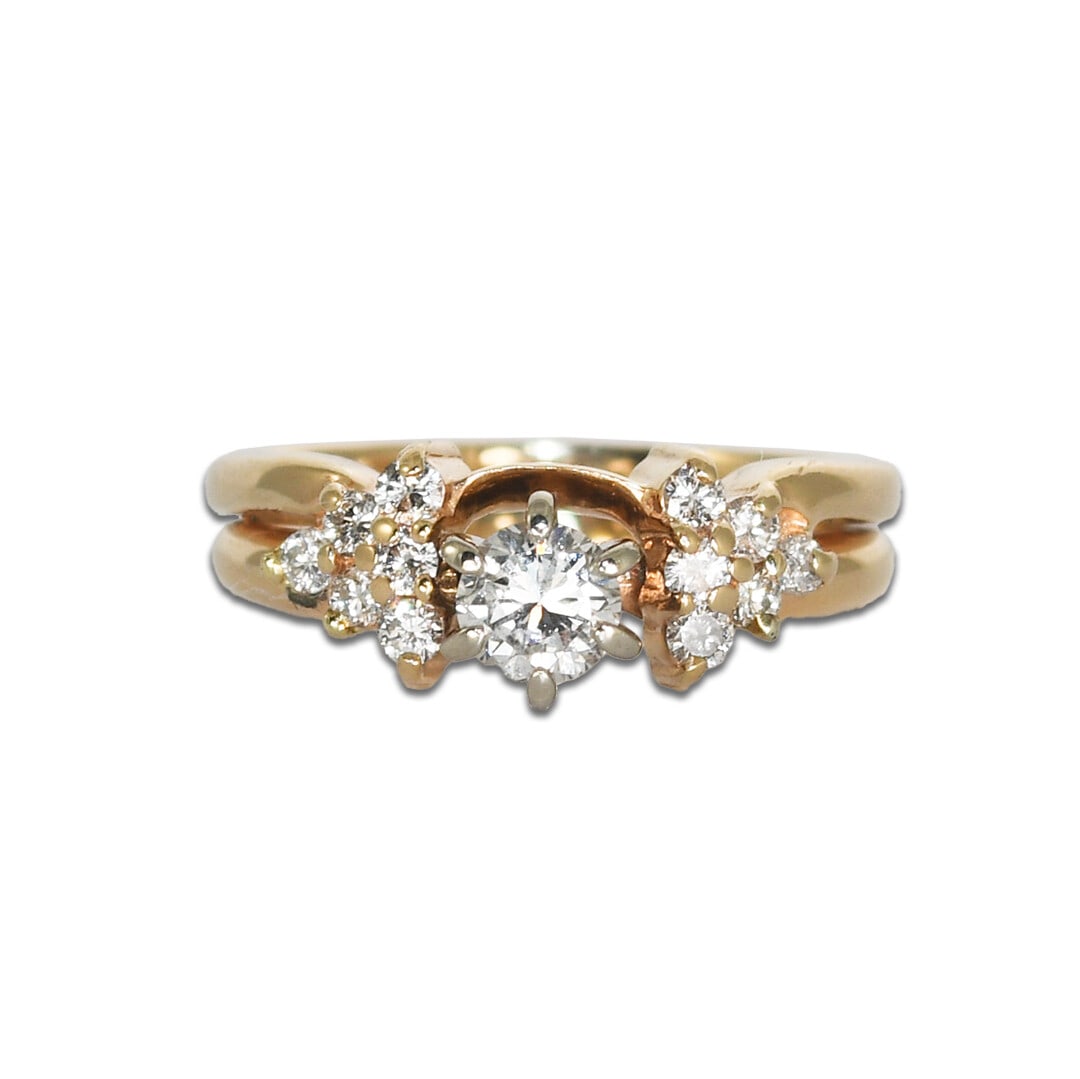 14K Yellow Gold Ladies Diamond Ring 0.45ct Natural Diamonds (1 of 6)