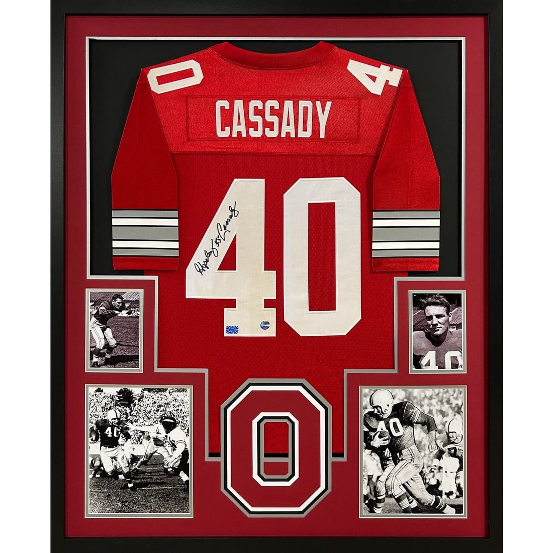 Howard Cassady Autographed Framed Jersey COA Ohio State 42x34 (1 of 3)