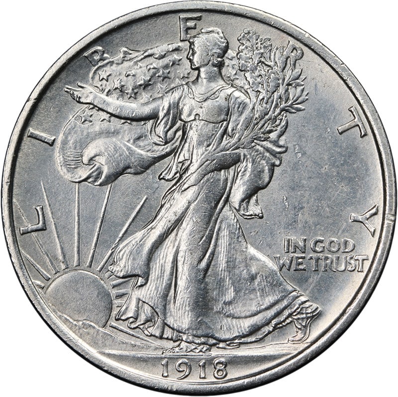 1918-D Walking Liberty Half Dollar Choice BU Details Silver Coin: 1918-D Walking Liberty Half Dollar Choice BU Details Silver Coin This 1918-D Walking Liberty Half Dollar showcases exceptional eye appeal with its beautiful luster and strong strike. Graded as Choice