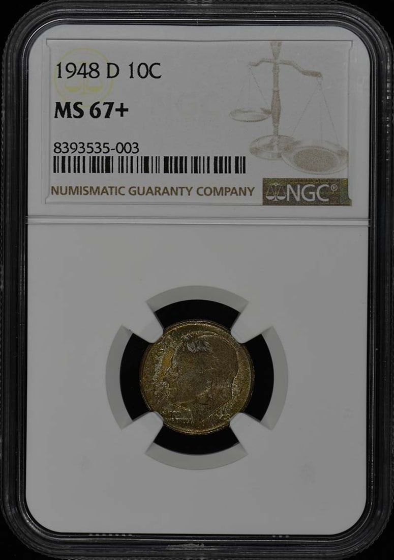 1948 D Roosevelt Dime Silver NGC MS67+ Uncirculated (1 of 4)