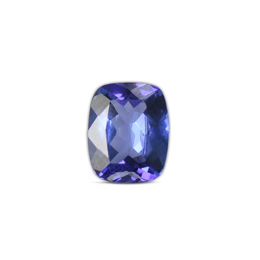 Loose 3.3 ct Tanzanite Gemstone Rectangle Cushion Cut Violet-Blue (1 of 4)