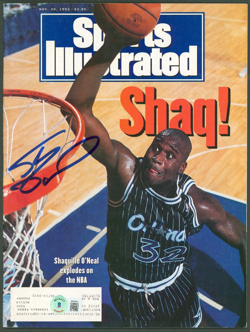 Shaquille O'Neal Signed 1992 Sports Illustrated Magazine BAS Authenticated (1 of 2)
