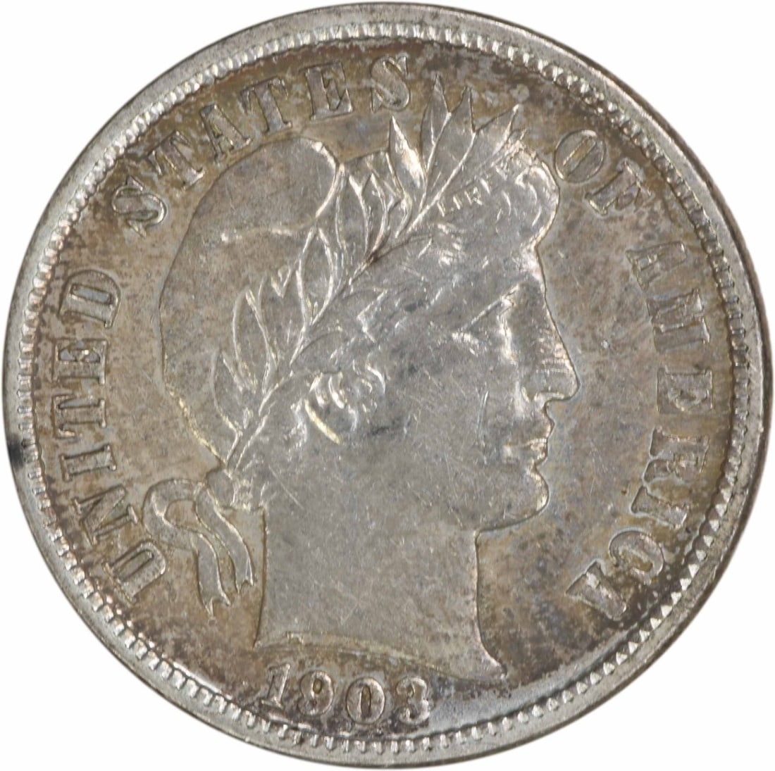 1903-O Barber Silver Dime AU Uncertified 10C Coin (1 of 2)