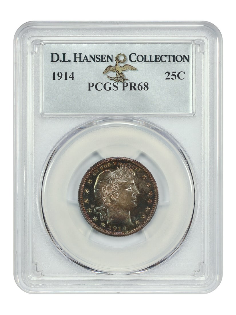 1914 Barber Quarter PR68 PCGS Certified Low Mintage (1 of 6)
