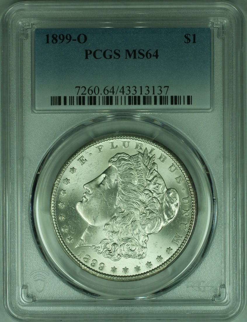 1899-O Morgan Silver Dollar Coin PCGS MS-64 Uncirculated (1 of 2)