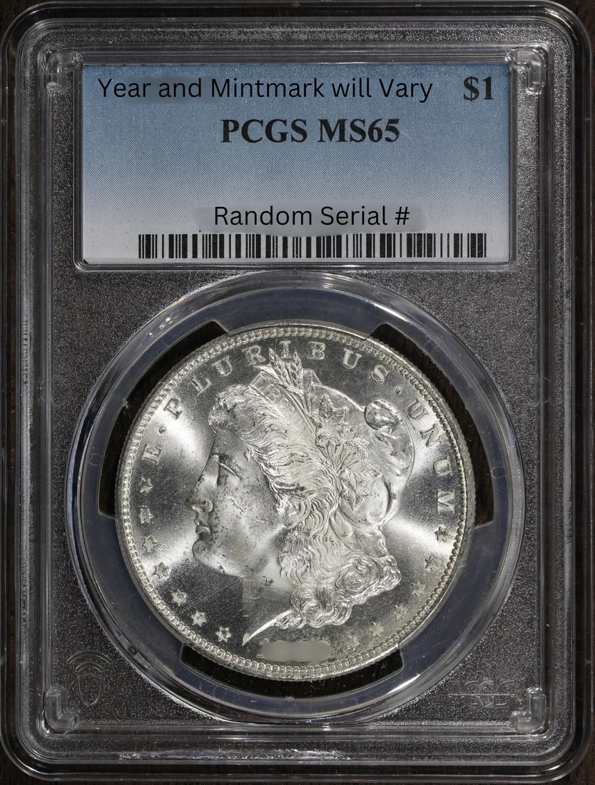 MS65 PCGS Graded 1878-1904 Morgan Silver Dollar Coin: MS65 PCGS Graded 1878-1904 Morgan Silver Dollar Coin This listing features a stunning Morgan Silver Dollar, minted between 1878 and 1904, graded MS 65 by PCGS. This uncirculated coin showcases excepti