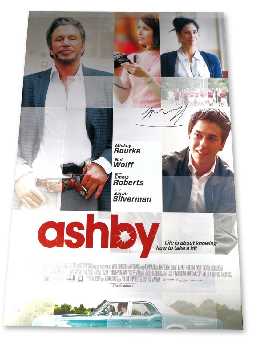 Nat Wolff Autographed 27x40 Ashby Movie Poster Beckett Authenticated (1 of 2)