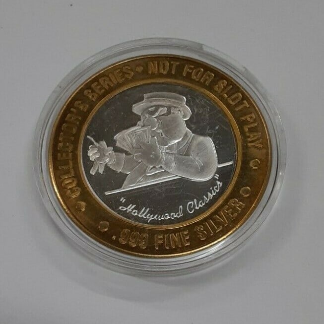 $10 Trump Plaza Fine Silver Gaming Token Hollywood Classics WC Fields (1 of 2)