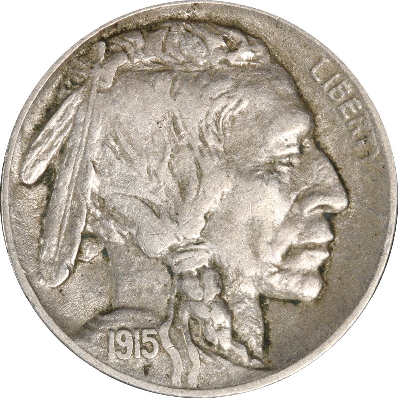 1915-D Buffalo Nickel Circulated Coin Composition Nickel (1 of 2)