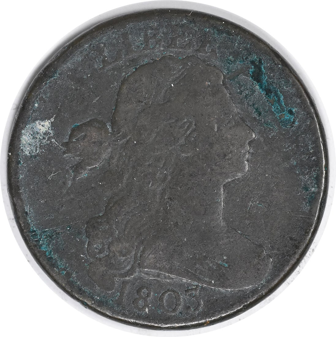 1803 Draped Bust Large Cent Copper Coin by Robert Scot (1 of 2)