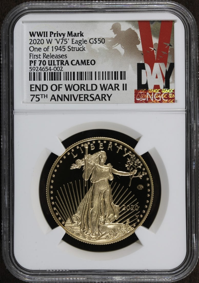 2020-W V75 Proof American Gold Eagle $50 NGC First Releases (1 of 2)