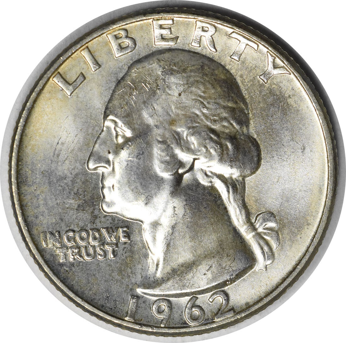 1962-D/D Washington Silver Quarter Choice BU Uncertified Coin (1 of 2)