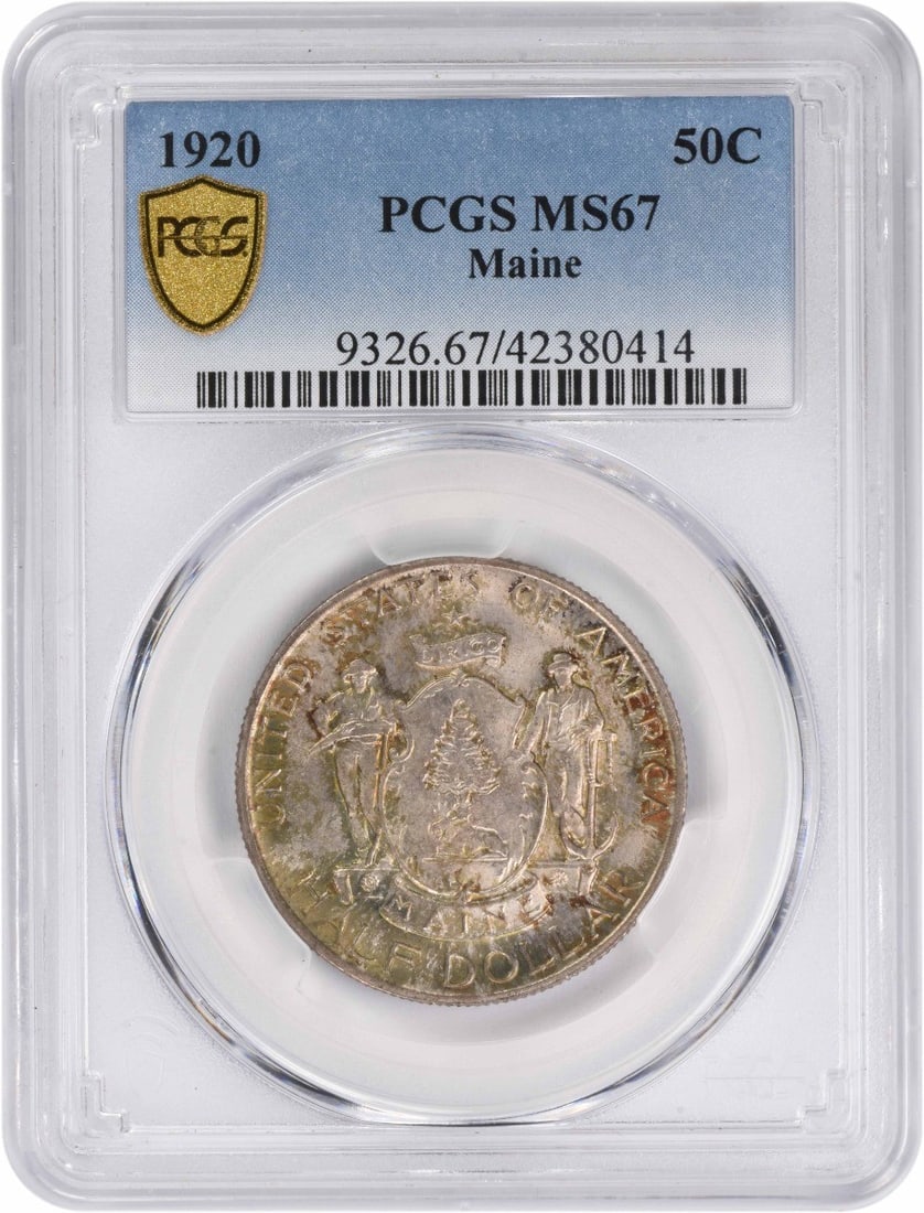 Maine 1920 Silver Half Dollar PCGS MS66 Commemorative Coin (1 of 4)