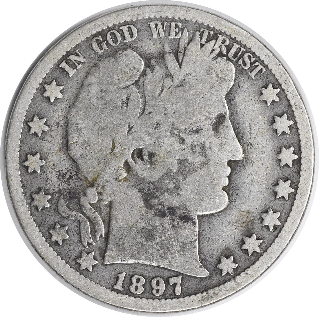 1897-O Barber Half Dollar Coin 90% Silver Uncertified (1 of 2)