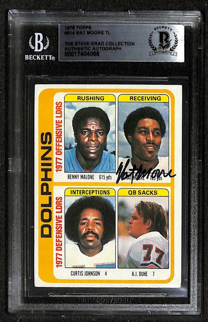 Nat Moore Signed 1978 Topps Rookie Card Beckett Authenticated (1 of 1)