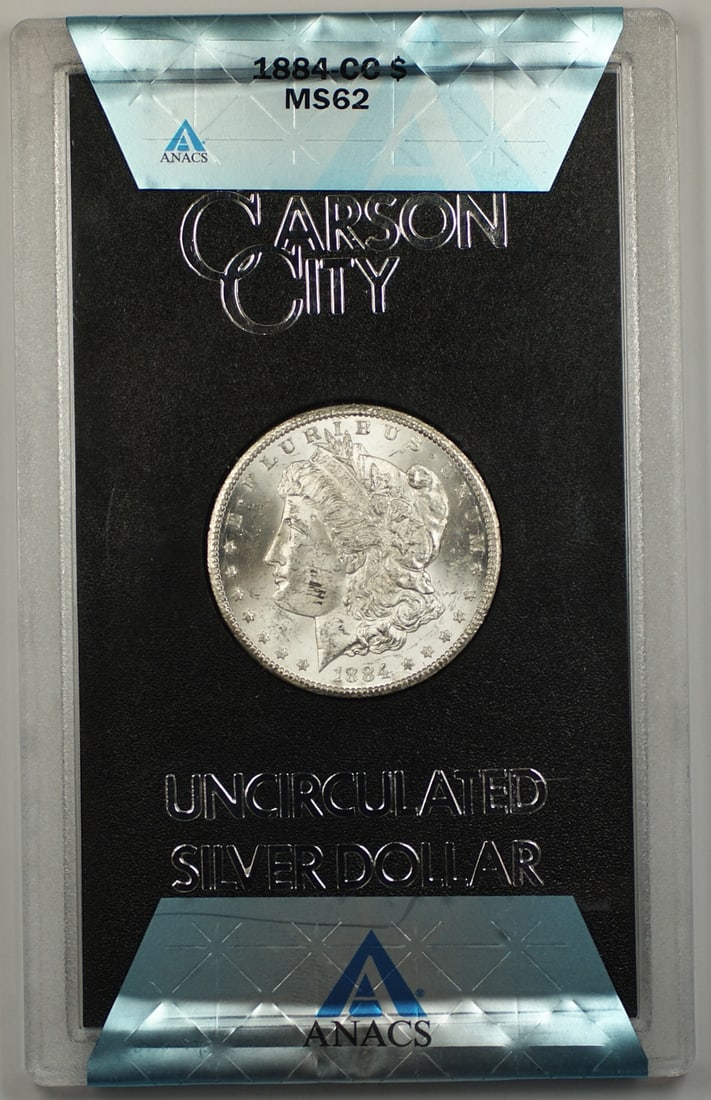1884-CC GSA Morgan Silver Dollar ANACS MS-62 with Box and COA (1 of 2)