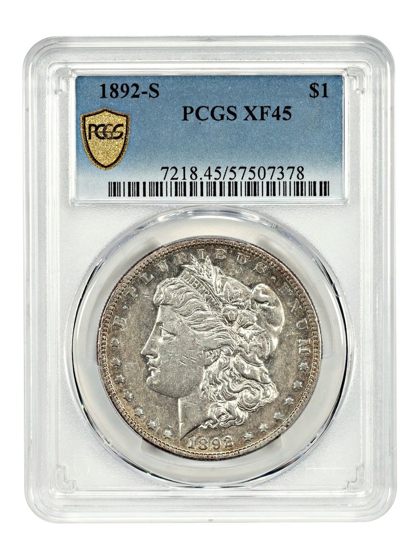 1892-S Morgan Dollar PCGS XF45 Key Date Coin (1 of 4)