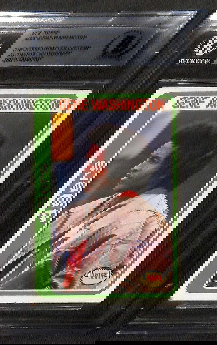 Gene Washington Signed 1978 Topps #403 Card Beckett Authenticated (1 of 1)