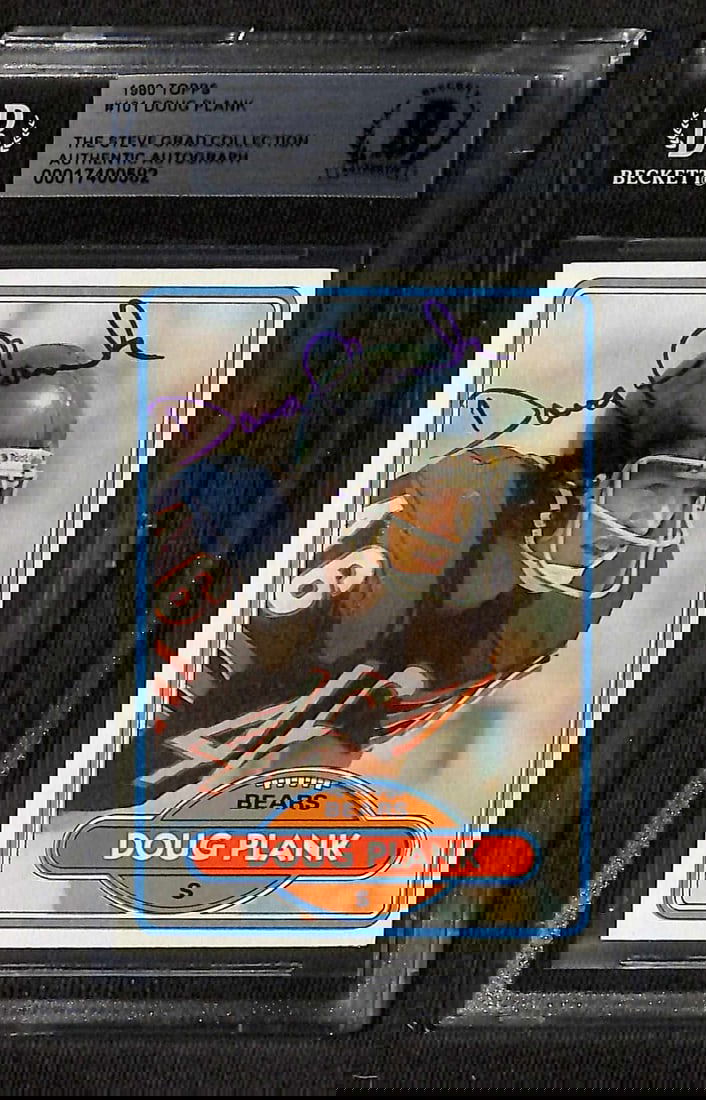 Doug Plank Signed 1980 Topps #101 Football Card Beckett Authenticated (1 of 1)