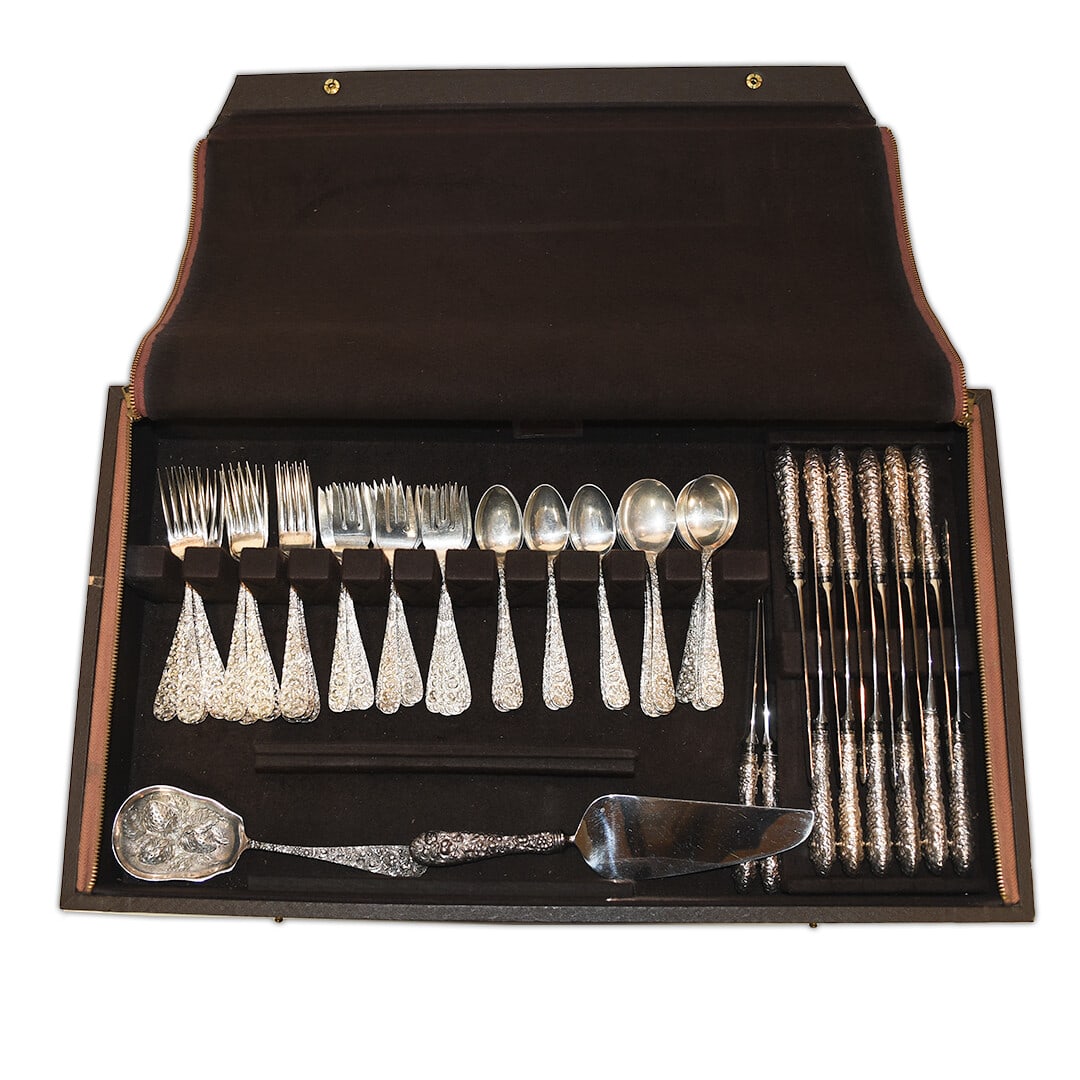 Rose by Stieff Sterling Silver 61 Piece Flatware Set (1 of 5)