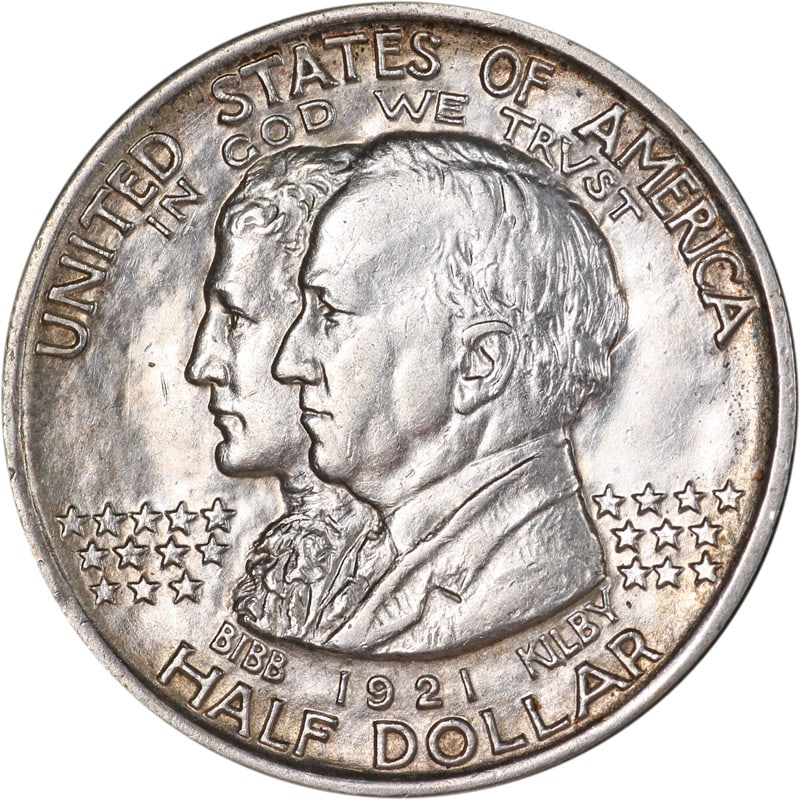 1921 Alabama Commemorative Silver Half Dollar Uncertified (1 of 2)