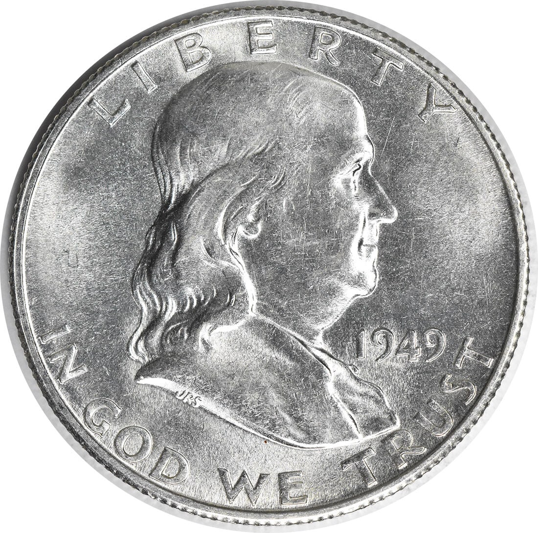 1949-S Franklin Silver Half Dollar Choice BU Uncertified Coin (1 of 2)