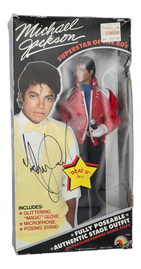 Michael Jackson Twice Signed 80's Action Figure PSA/DNA COA Glittering Glove (1 of 7)