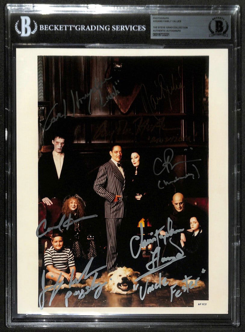 Addams Family Values Cast 8x10 Photo Signed by 7 with Raul Julia BECKETT LOA (1 of 1)