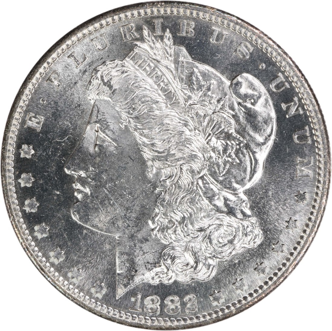 Choice BU 1882 S Morgan Silver Dollar Uncertified Uncirculated Coin (1 of 2)