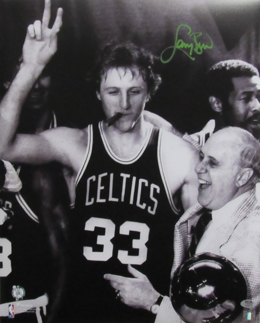 Larry Bird HOF Autographed 16x20 Boston Celtics Photo PSA/DNA (1 of 3)