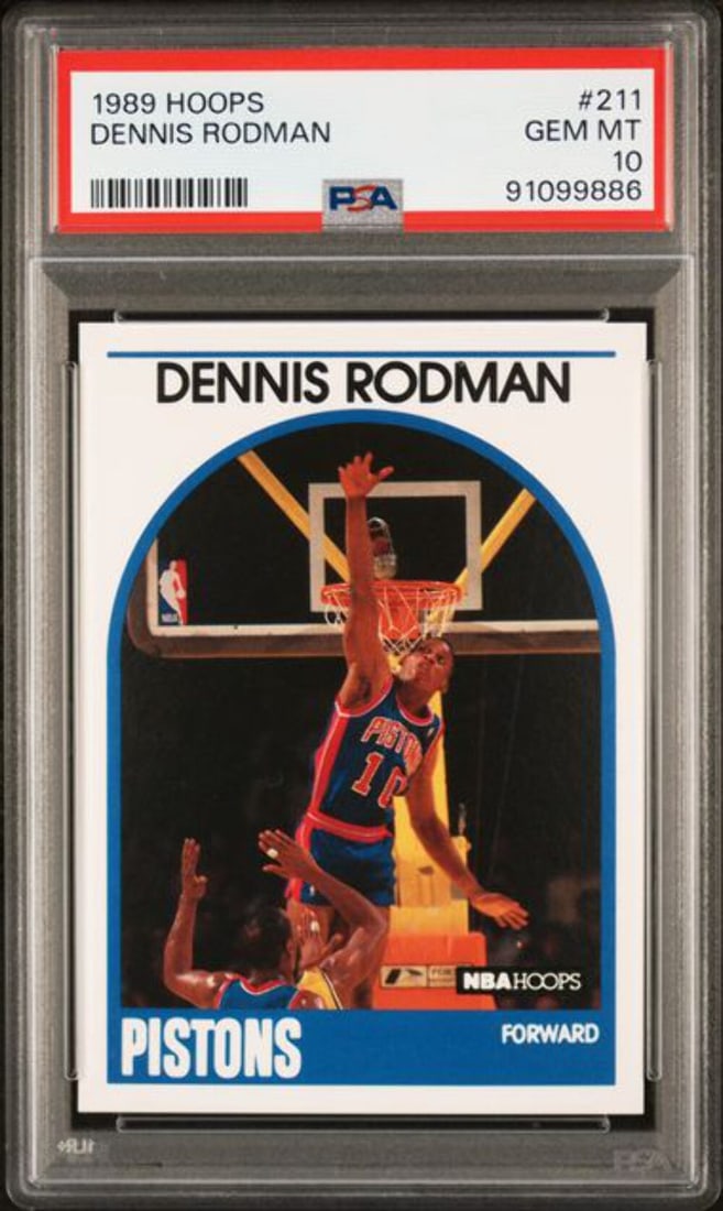 1989 Hoops Dennis Rodman #211 PSA 10 Gem Mint Card Chicago Bulls (1 of 2)