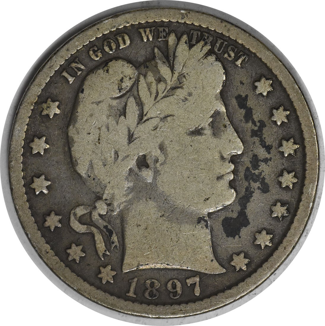 1897-O Barber Silver Quarter 25C VG Uncertified 90% Silver (1 of 2)