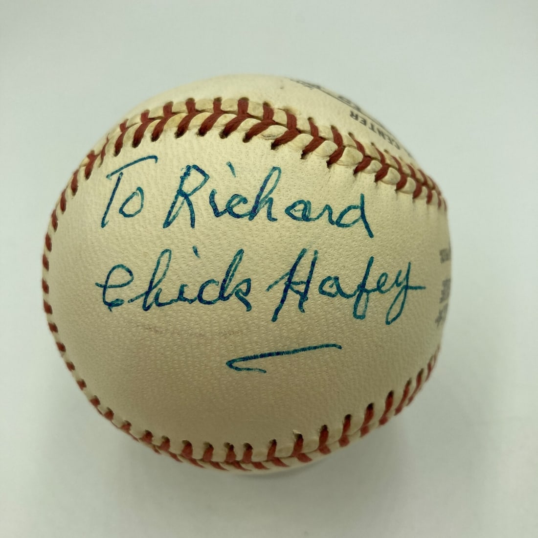 Chick Hafey Signed National League Baseball with Beckett COA: Chick Hafey Signed National League Baseball with Beckett COA This authentic Chick Hafey single-signed Official National League baseball is a must-have for any baseball memorabilia collector. Signed in
