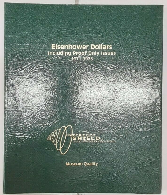 Eisenhower Dollar Collection 32 Uncirculated Coins in Intercept Shield Album (1 of 8)