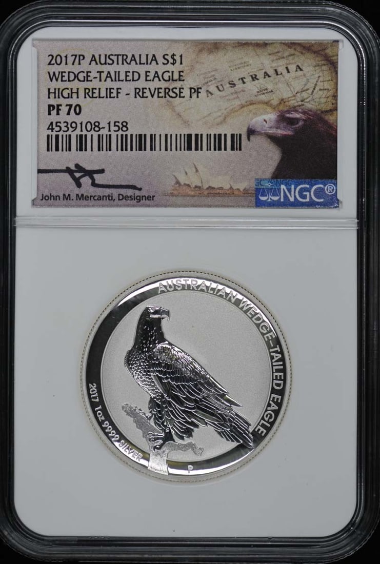 2017 Australia Wedge-Tailed Eagle S$1 NGC RP70 Uncirculated Coin (1 of 2)