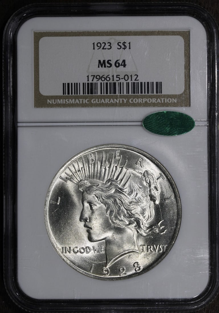1923 MS64 CAC Peace Silver Dollar NGC Certified Premium Quality (1 of 2)