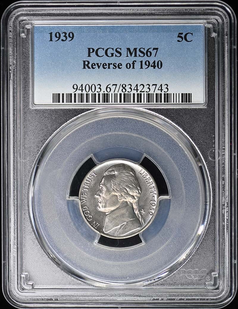 1939 Reverse of 1940 Jefferson Nickel PCGS MS67 Uncirculated (1 of 2)