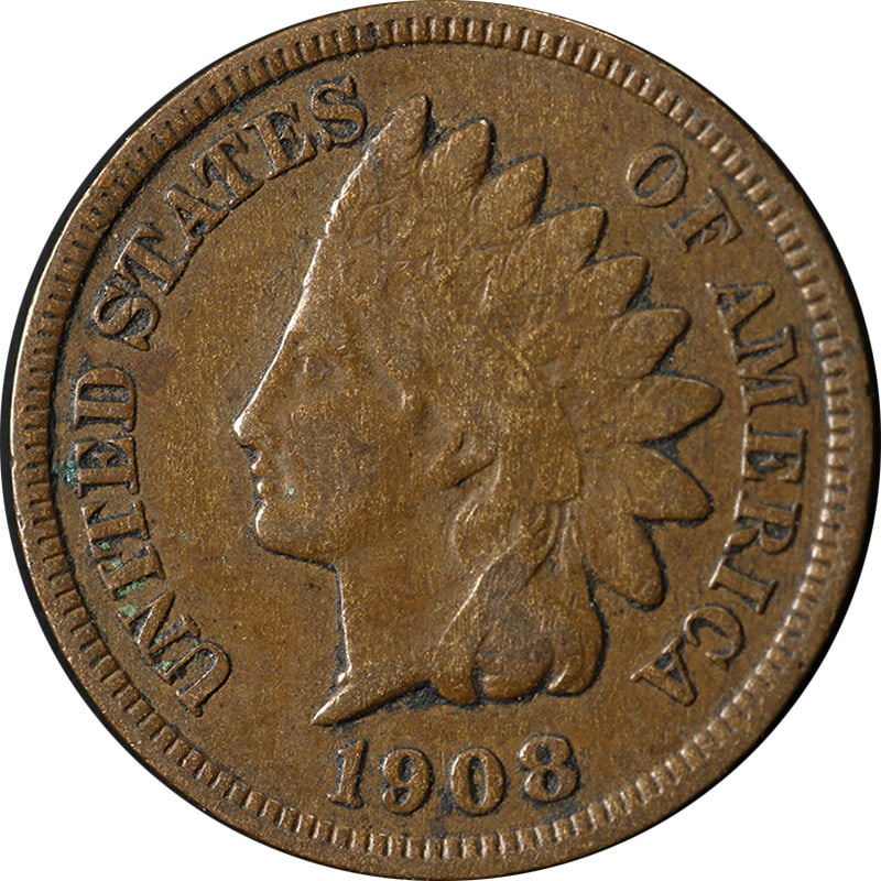 1908-S Indian Cent Key Date Copper Coin Nice VF Strike (1 of 2)