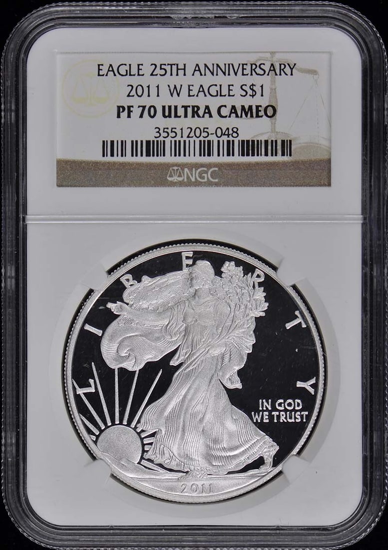 2011 W Eagle Silver Dollar NGC PR70DCAM Coin (1 of 2)