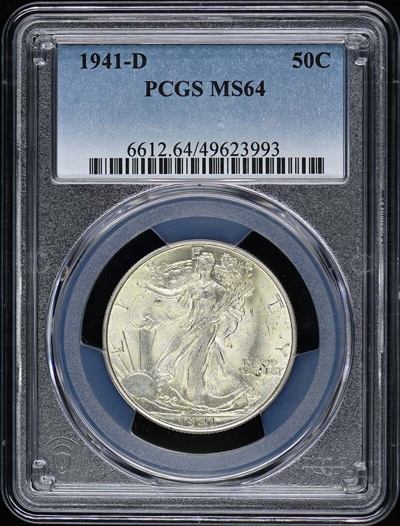 1941-D Walking Liberty Half Dollar PCGS MS64 Uncirculated (1 of 2)
