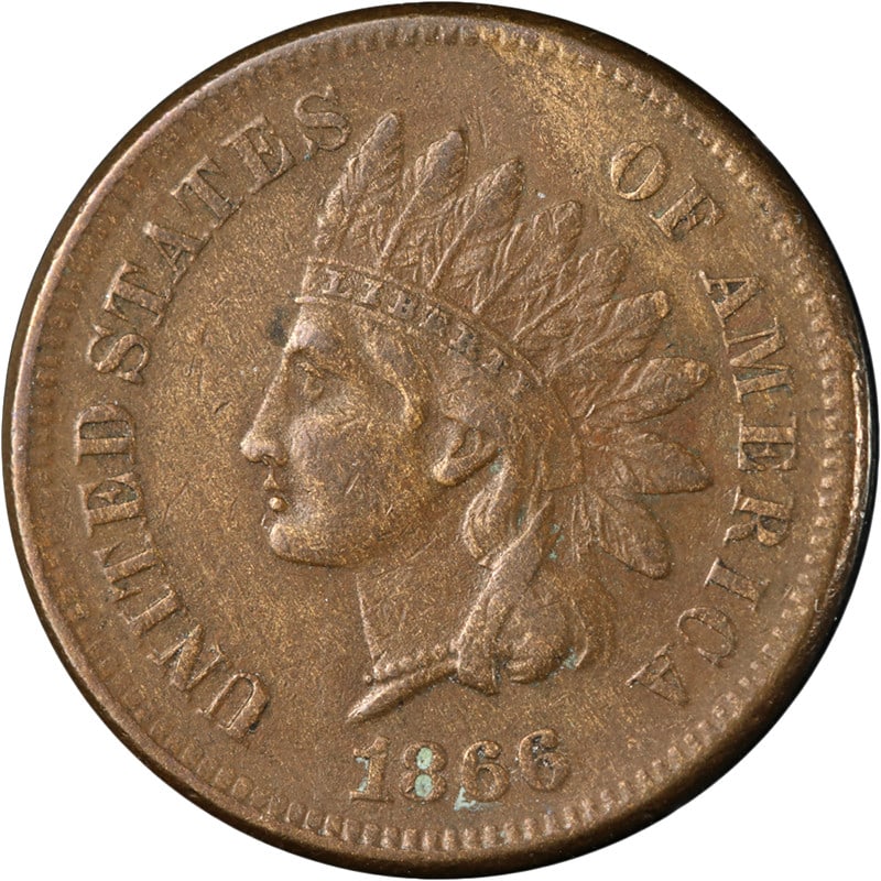 1866 Indian Cent Choice XF+ Copper Stunning Eye Appeal (1 of 2)