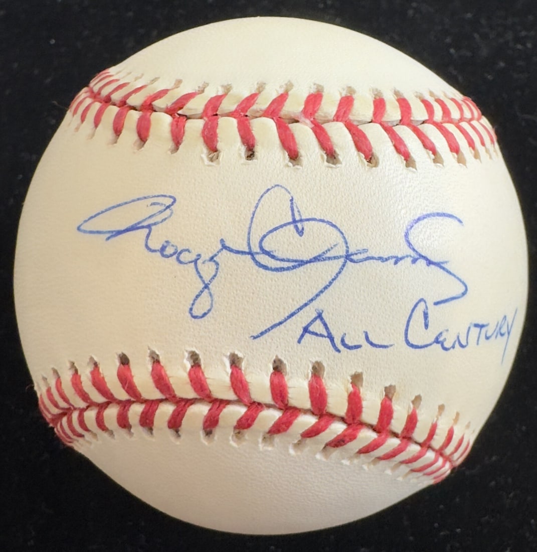 Roger Clemens Signed Baseball All Century Inscribed Beckett Authenticated (1 of 1)