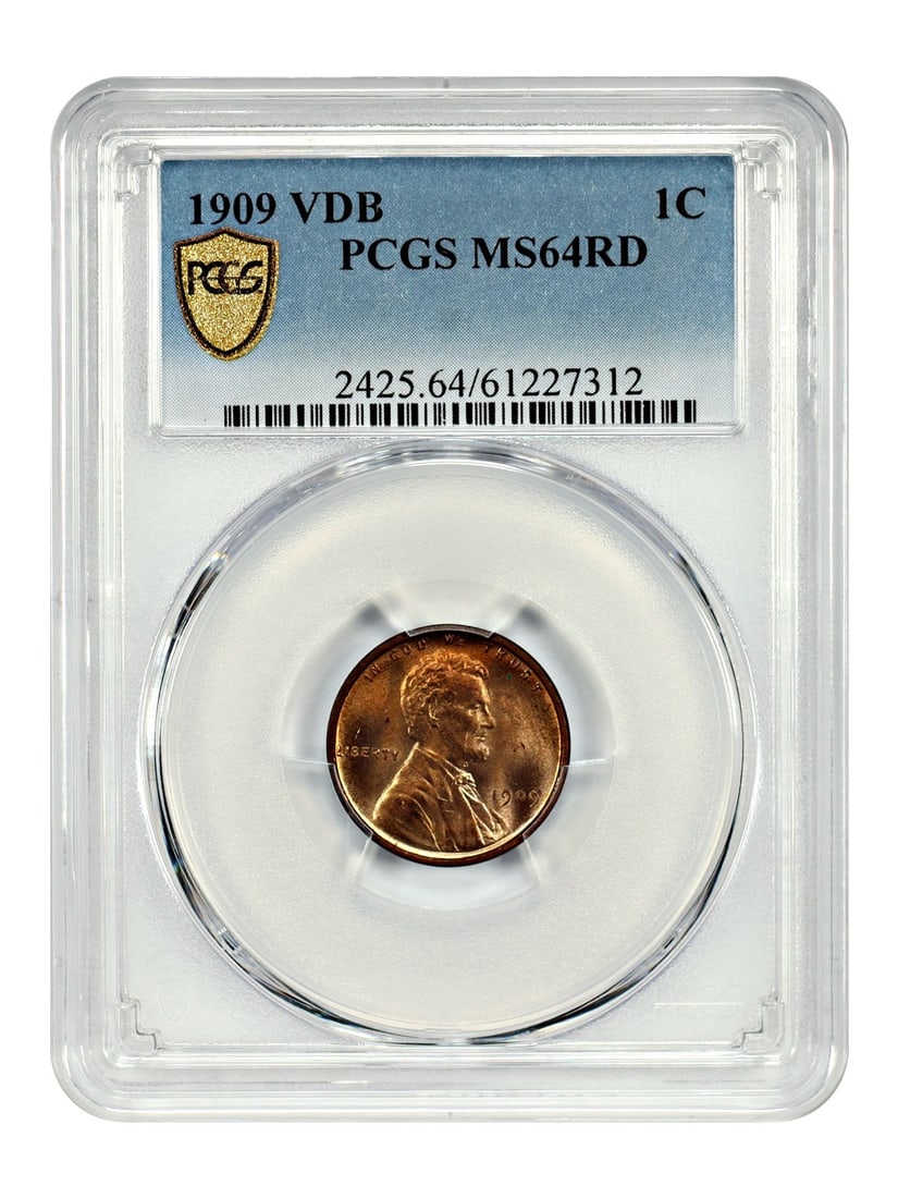 PCGS MS64RD 1909 VDB Lincoln Wheat Cent Red Uncirculated 1C (1 of 4)