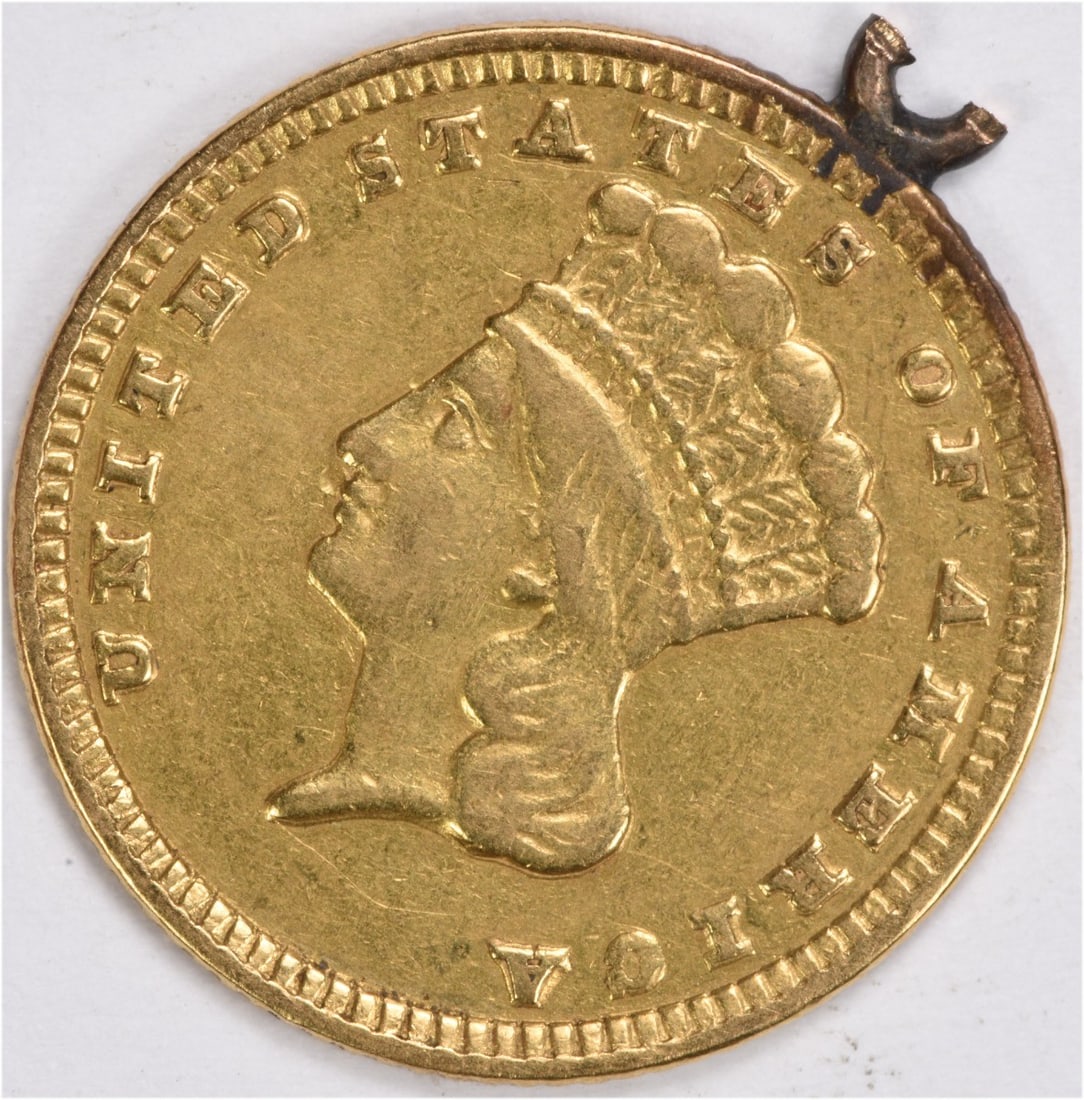 Pre-1933 $1 Gold Type 3 Love Token EF Uncertified (1 of 2)