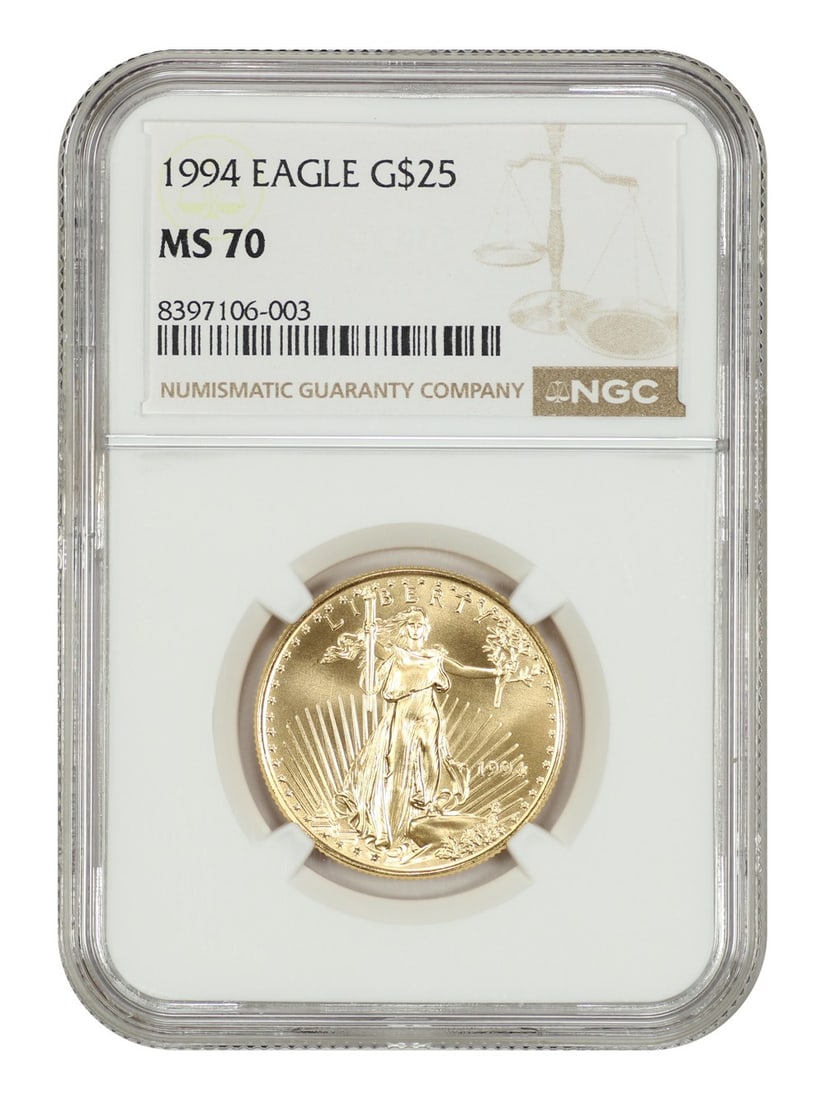 1994 $25 Gold Eagle NGC MS70 Uncirculated Bullion Coin (1 of 4)