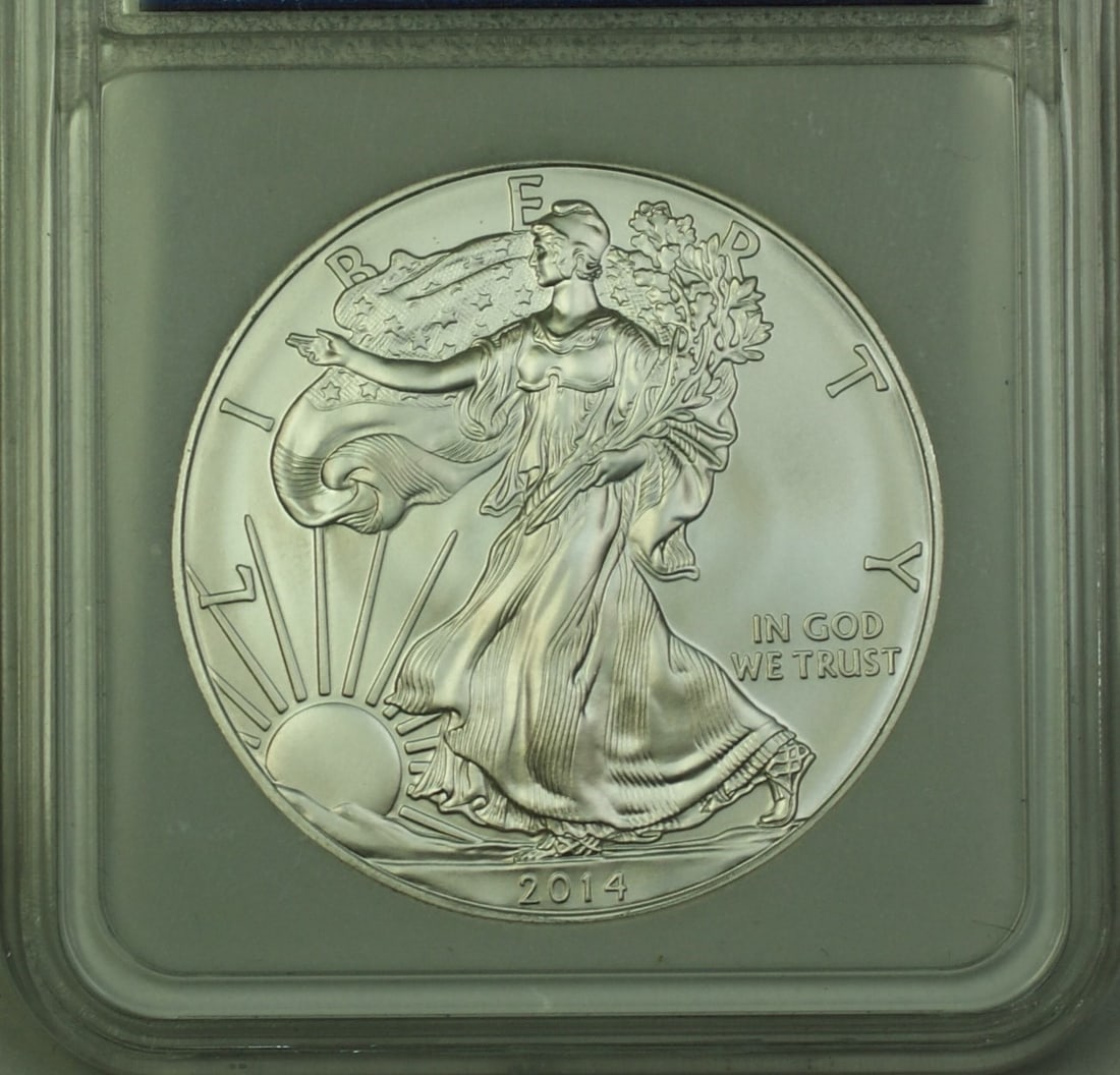 2014 American Silver Eagle $1 Coin San Francisco Uncertified GEM BU (1 of 2)