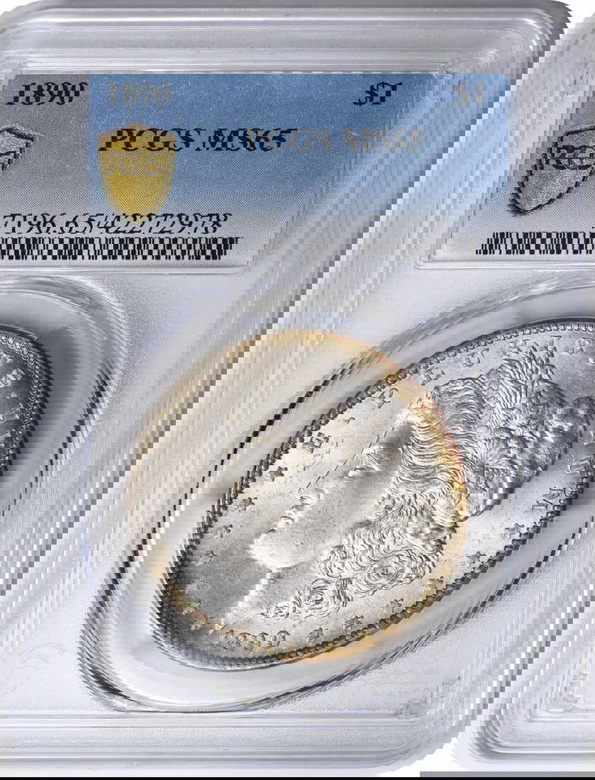 1890 Morgan Silver Dollar MS65 PCGS Uncirculated Coin (1 of 4)