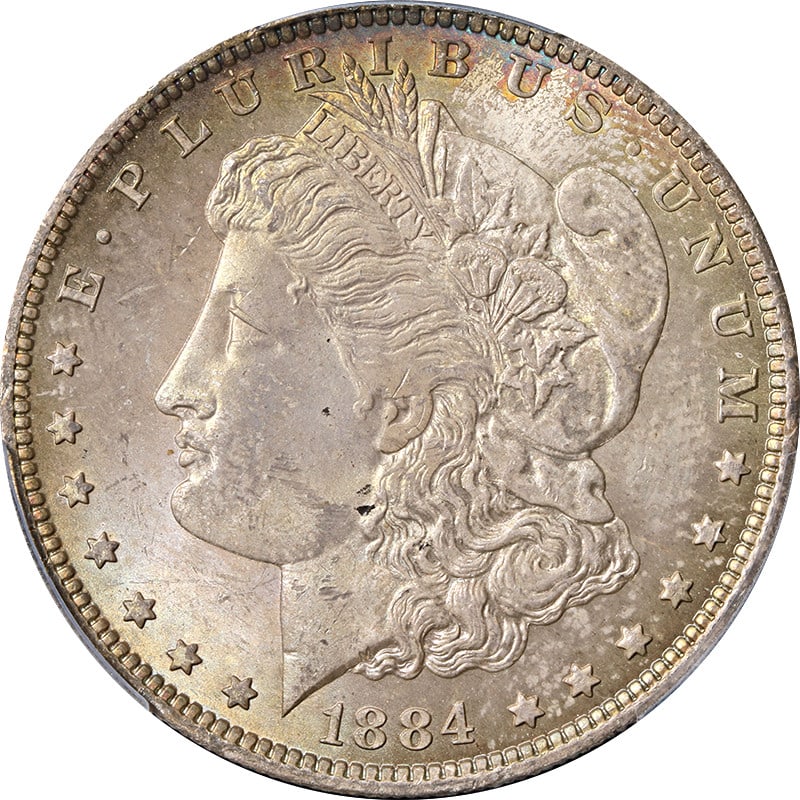 1884-O Morgan Silver Dollar PCGS MS65 with Toning (1 of 4)