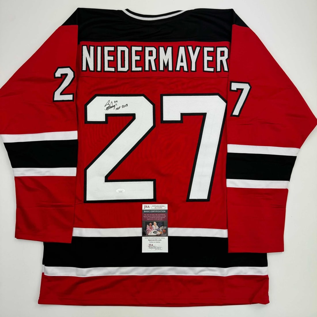 Scott Niedermayer Autographed Jersey HOF 2013 New Jersey Devils JSA COA (1 of 4)